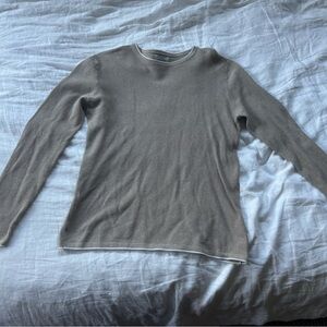 Pull&Bear Men's Khakhi Waffle Long Sleeve Shirt